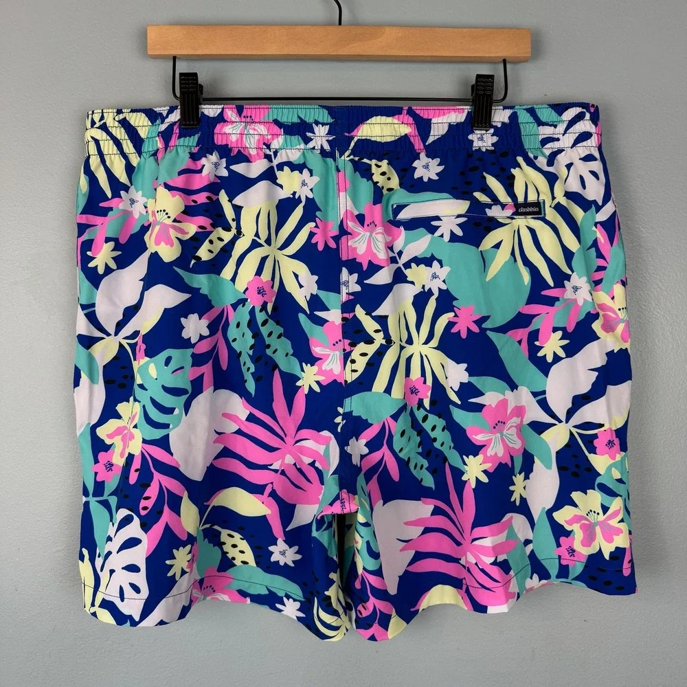 Chubbies Men XXL Blue Floral Tropical 5.5